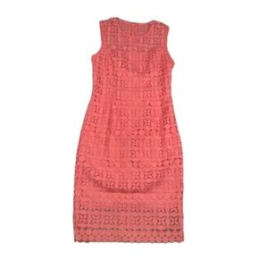 NWT White House Black Market Lace Sheath Veiling Dress Pink Style 570234696